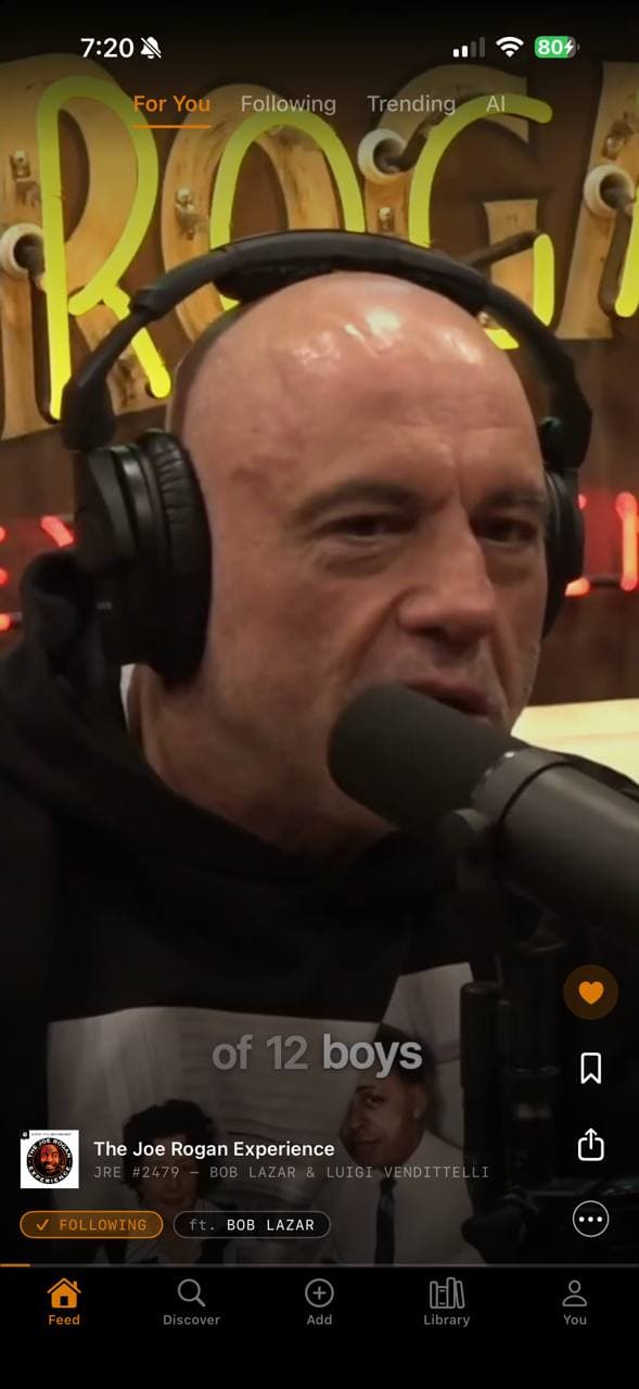 The PodTok feed